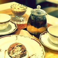 Coconut chai ice cream & coconut tapioca!  at Milan Nataraj in Tokyo