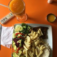 bistec a la plancha at Nature's Center Vegetarian Restaurant in Cajamarca