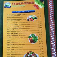 Menu 2023 at Nature's Center Vegetarian Restaurant in Cajamarca