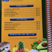Menu 2023 at Nature's Center Vegetarian Restaurant in Cajamarca