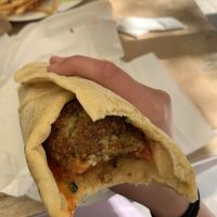 large falafel persian style  at Baba Ghanoush Falafel Shop in Athens