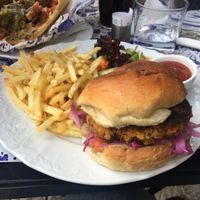Vegan burger ♥️ at Baba Ghanoush Falafel Shop in Athens