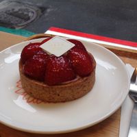 The best strawberry tart ever! at Vegan Heaven in Taipei