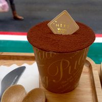 The creamiest tiramisu! at Vegan Heaven in Taipei