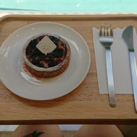 Sweet and tangy very tart with a crumbly crust. at Vegan Heaven in Taipei