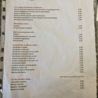 menu part 1 at Maria Portuguesa Tapas in Coimbra