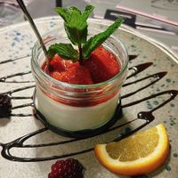 vegan Pana Cotta   at Fransesca & Fratelli Pizza - Hannover City in Hannover