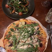 Spinach pizza at Tutto Bene in Christchurch