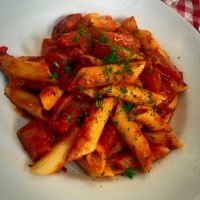 vegan pasta at Tutto Bene in Christchurch
