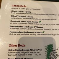 Vegan wine labled  at Tutto Bene in Christchurch