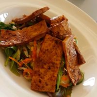 smokey maple tofu salad at Phoenix Cafe Bar in Leicester
