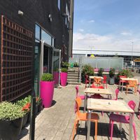 Outside seating at Phoenix Cafe Bar in Leicester