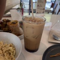 Lavender latte  at Love Life Cafe in Miami