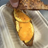 “Egg” and “cheese” on a cross ain't  at Love Life Cafe in Miami