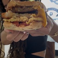 Inside of the lumberjack sandwich  at Love Life Cafe in Miami