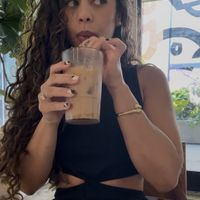 Caramel latte with oat milk  at Love Life Cafe in Miami