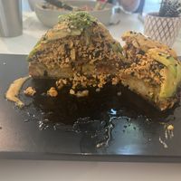 Cross-section of the sushi pizza! Now isn’t that something   at Love Life Cafe in Miami