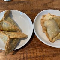 🥟 empanadas - mushroom (left) / jackfruit (right) at Love Life Cafe in Miami