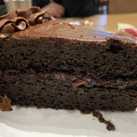 Chocolate cake at Love Life Cafe in Miami