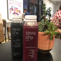 Yummy juices at Love Life Cafe in Miami