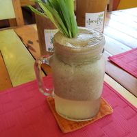 Basil pineapple lemonade at Clorofila in Playa Del Carmen