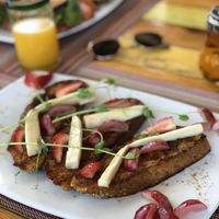 Yummy French toast at Clorofila in Playa Del Carmen