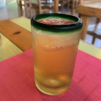 Home made kombucha at Clorofila in Playa Del Carmen