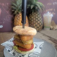 Breakfast of the Hangover Moofin (without the 
 Hangover), and a Belly Buster  juice was delicious. #Veganuary at Charlie's Raw Squeeze in Greenslopes