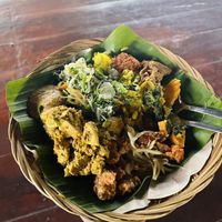 Delicious buffet bowl  at Bamboo Spirit in Ubud