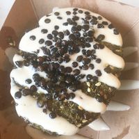 Avocado with tahini dressing and crispy lentils at Whole Heart Provisions in Allston