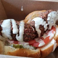 falafel dog!!! at Whole Heart Provisions in Allston