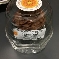 Vegan chocolate cupcake at Right Path Organic Cafe in New London