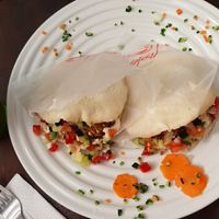 Falafel-Pita (wrapped in plastic 🙈) at Lands in Love - Vegan Hotel & Resort in Alajuela