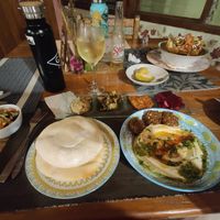Israeli variety plate at Lands in Love - Vegan Hotel & Resort in Alajuela