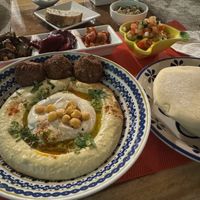 Israeli platter - very generous portions   at Lands in Love - Vegan Hotel & Resort in Alajuela