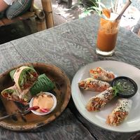 Jack fruit wrap and the paper rice rolls at Pituq - Ikan Duyung in 