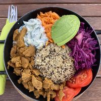 Gyrospfanne  at Veggiezz - Am Salzgriess in Vienna