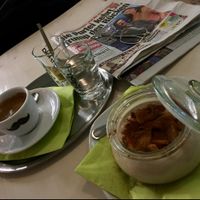 dessert & coffee at Veggiezz - Am Salzgriess in Vienna