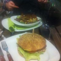 burger and seitan shawarma  at Veggiezz - Am Salzgriess in Vienna