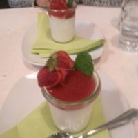 amazing cream cheese desert! at Veggiezz - Am Salzgriess in Vienna