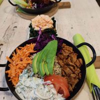 Gyros and Rainbow at Veggiezz - Am Salzgriess in Vienna