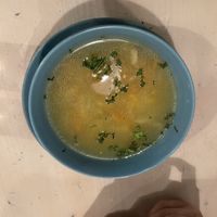 Vegetable soup  at Veggiezz - Am Salzgriess in Vienna