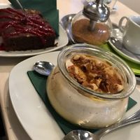 Curd with apples, cinnamon and walnuts. at Veggiezz - Am Salzgriess in Vienna