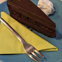 Sachertorte at Veggiezz - Am Salzgriess in Vienna