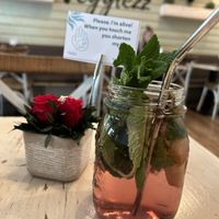 Hibiscus lemonade  at Veggiezz - Am Salzgriess in Vienna