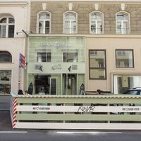 terrace in front
 at Veggiezz - Am Salzgriess in Vienna