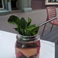 Ginger mint hibiscus lemonade at Veggiezz - Am Salzgriess in Vienna