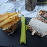 Gyros wrap at Veggiezz - Am Salzgriess in Vienna