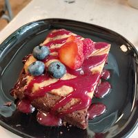 Cheesecake brownie at Veggiezz - Am Salzgriess in Vienna