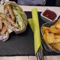 Schnitzel wrap at Veggiezz - Am Salzgriess in Vienna